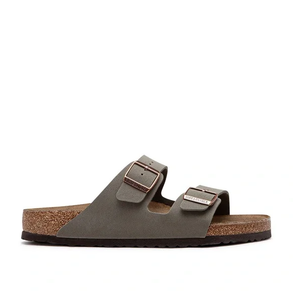 Birkenstock New Taupe Sandals with Copper Buckles - Picture 5 of 5